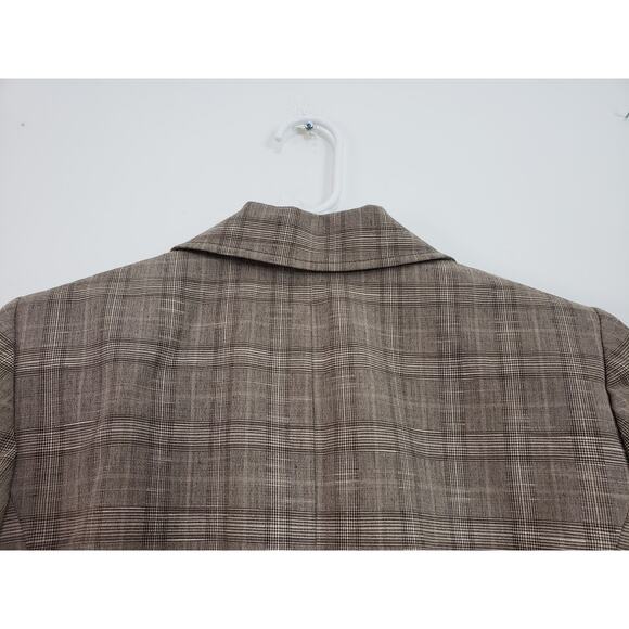 (S5) VTG Isabella De Marco Blazer Womens Size 4 Plaid Stretch Office Siren - Picture 5 of 7